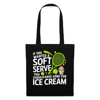 Soft Serve vs Eiscreme Cartoon-Zitat - Tote Bag - black - Front