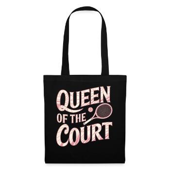 Queen of the Court Tennis - Stoffbeutel - Schwarz - Vorne