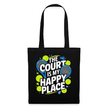 Le tribunal est mon lieu de bonheur - Sac en tissu - noir - Devant