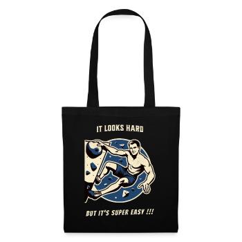 Escalade de bloc vintage t-shirt drôle de dicton - Sac en tissu - noir - Devant