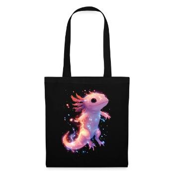 Axolotl magique lumineux avec électricité - Sac en tissu - noir - Devant