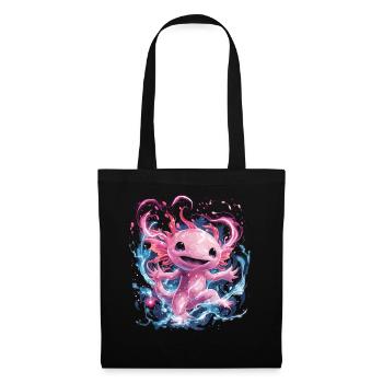Axolotl magique à l’énergie lumineuse - Sac en tissu - noir - Devant
