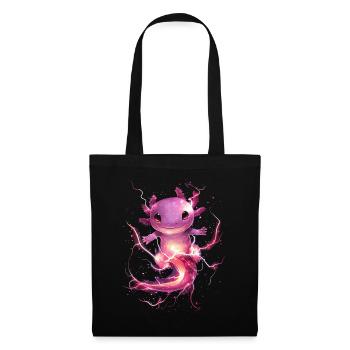 Axolotl lumineux avec électricité magique - Sac en tissu - noir - Devant