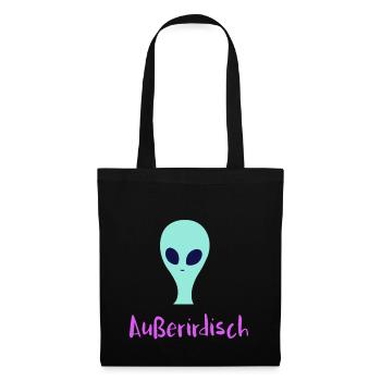 Mysteriöser Alien - Stoffbeutel - Schwarz - Vorne