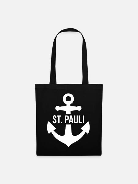 St. Pauli Anker Reeperbahn Kiez - Stoffbeutel - Schwarz