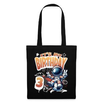 Graffiti Astronaut 3rd Birthday - Tote Bag - black - Front