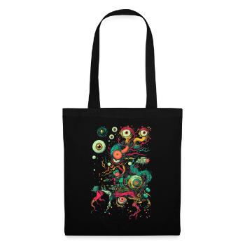 Weirdcore Aesthetic Eyes Eyeballs Branches Dreamcor - Tote Bag - black - Front