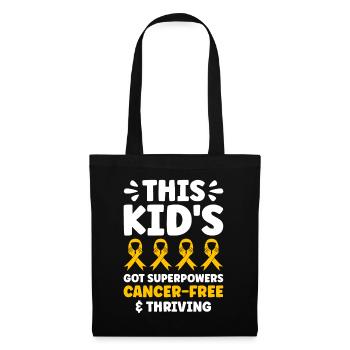 Krebs Im Kindesalter Childhood Cancer Awareness - Stoffbeutel - Schwarz - Vorne