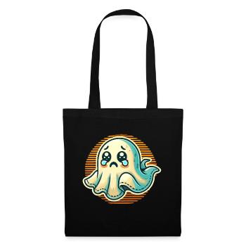 Sad Ghost Funny Ghost Design - Tote Bag - black - Front
