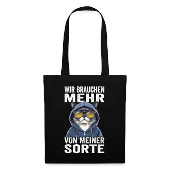 Wir brauchen mehr von meiner Sorte - Stoffbeutel - Schwarz - Vorne