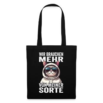 Wir brauchen mehr von meiner Sorte - Stoffbeutel - Schwarz - Vorne