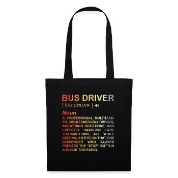 Signification du chauffeur de bus - Sac en tissu - noir - Devant