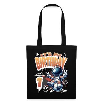 Football Astronaut 1st Birthday - Tote Bag - black - Front