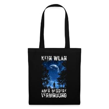 Pas de wifi Meilleure connexion Plein air Nature Randonnée - Sac en tissu - noir - Devant