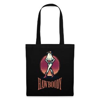 cowboy fille fantôme drôle disant HawBoody - Sac en tissu - noir - Devant