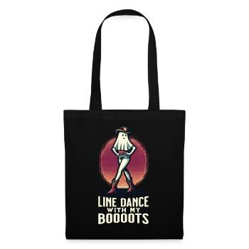 Cowboy With Boots Funny Line Dance Ghost - Tote Bag - black - Front