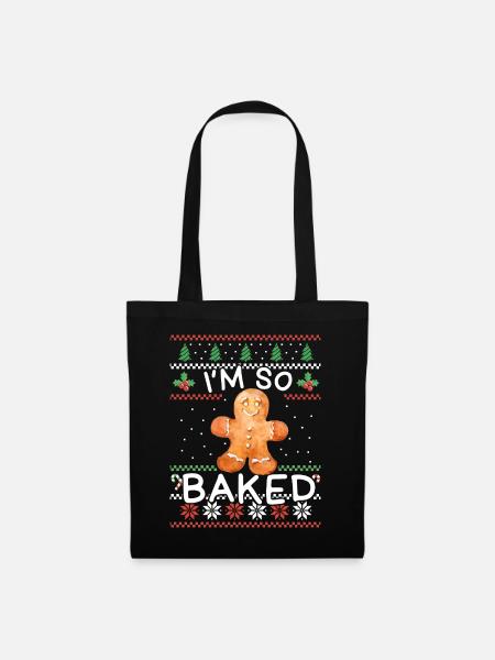 Ich Bin So Fertig Lustiger Lebkuchen Weihnachten - Stoffbeutel - Schwarz