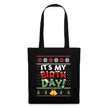 C’est ma tenue de Noël drôle d’anniversaire - Sac en tissu - noir - Devant