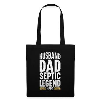 Technicien de fosse septique Installateur de système d’égout - Sac en tissu - noir - Devant