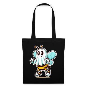 Drôle d’abeille fantôme Abeille fantôme mignonne - Sac en tissu - noir - Devant