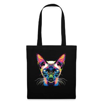 Siamese Cat Popart - Tote Bag - black - Front
