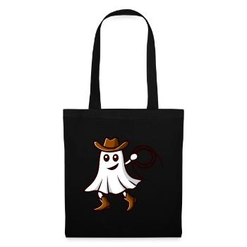 Cowboy Ghost Funny Halloween Design - Tote Bag - black - Front