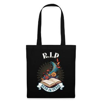 Drôle d’amateur de livres Design Lire en paix - Sac en tissu - noir - Devant