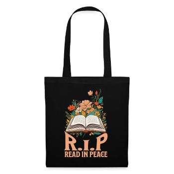 Lire En Paix Drôle Halloween Dicton Design - Sac en tissu - noir - Devant