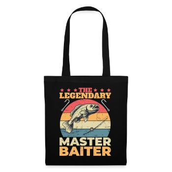 L’humour légendaire de la pêche Master Baiter - Sac en tissu - noir - Devant