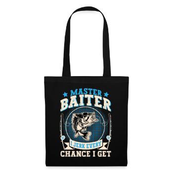 Master Baiter I Jerk Every Chance I Get Fishing - Tote Bag - black - Front