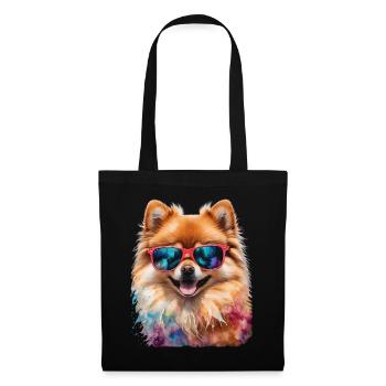 Pomeranian Pomeranian Sunglasses Dog Print - Tote Bag - black - Front