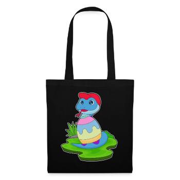 Snake Easter Easter Egg - Tote Bag - black - Front