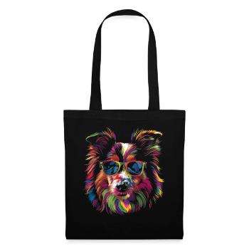 Shetland Sheepdogs Dog Sunglasses Popart - Tote Bag - black - Front