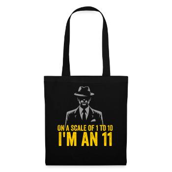 Ich bin eine 11 – Noir Detektiv - Stoffbeutel - Schwarz - Vorne
