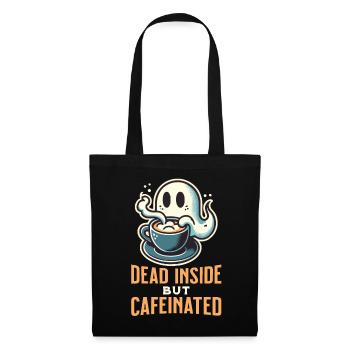 Lustiges Kaffee Gespenst Halloween Spruch Design - Stoffbeutel - Schwarz - Vorne