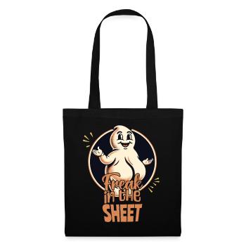 Freak under the Sheet Funny Ghost Design - Tote Bag - black - Front
