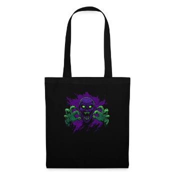 Horror Halloween Costume - Zombie with Green Hands - Tote Bag - black - Front