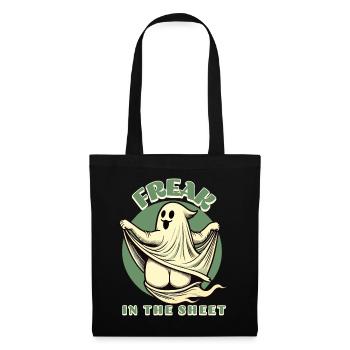 Freak in the Sheet Funny Halloween Ghost - Tote Bag - black - Front