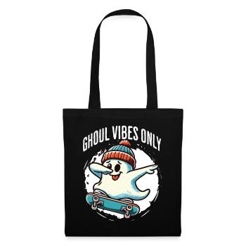 Ghoul Vibes Only Funny Halloween Saying Design - Tote Bag - black - Front