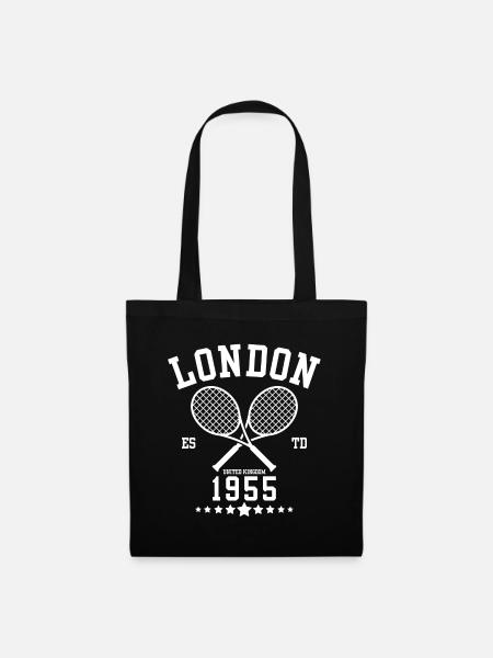 Vintage Tennis Londres Créé en 1955 - Sac en tissu - noir
