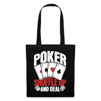 Poker Shuffle Up and Deal - Tote Bag - black - Front