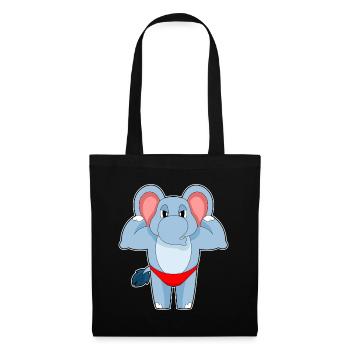 Elephant Bodybuilder Bodybuilding Sport - Tote Bag - black - Front
