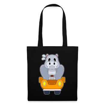 Hippopotamus Car - Tote Bag - black - Front