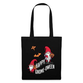 Happy Gnome-Oween Last Minute Kostüm - Stoffbeutel - Schwarz - Vorne