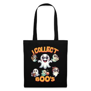 I Collect Boos Lustiger Gespenster Sammler Vintage - Stoffbeutel - Schwarz - Vorne