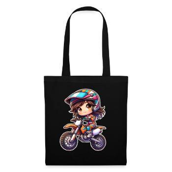 Motocross Filles - Sac en tissu - noir - Devant