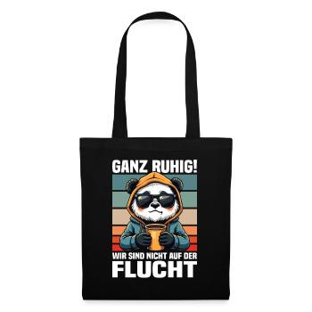 Calm down! We are not on the run Panda - Tote Bag - black - Front