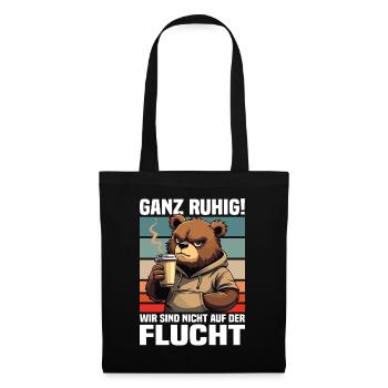 Calm down! We're not on the run bear - Tote Bag - black - Front