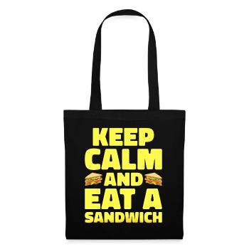 Sandwich Liebhaber Fast Food Liebhaber - Stoffbeutel - Schwarz - Vorne