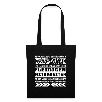 EIN VERDAMMT STOLZER CHEF FLEIßIGE MITARBEITER - Stoffbeutel - Schwarz - Vorne